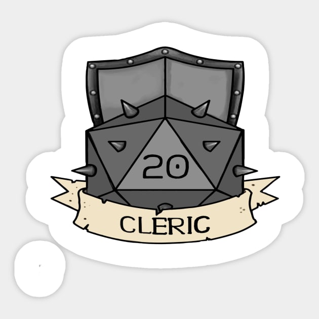 Classes: Cleric Sticker by Qwerty